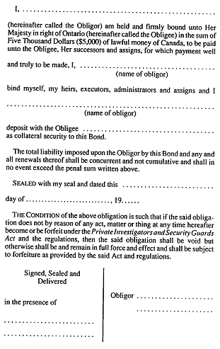 guarantor form for security guard license