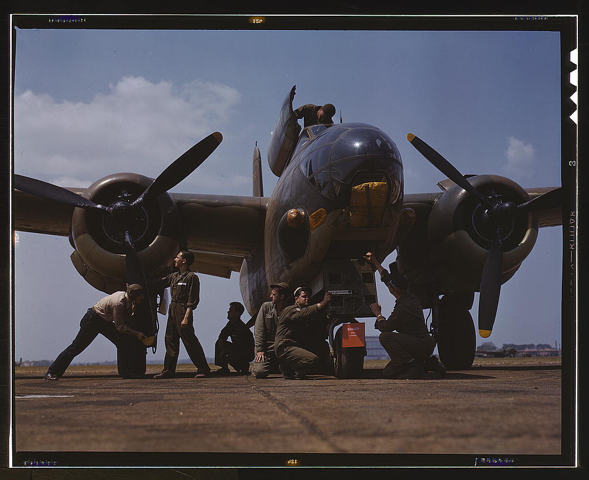 [Servicing an A-20 bomber, Langley Field, Va.]  (LOC)
