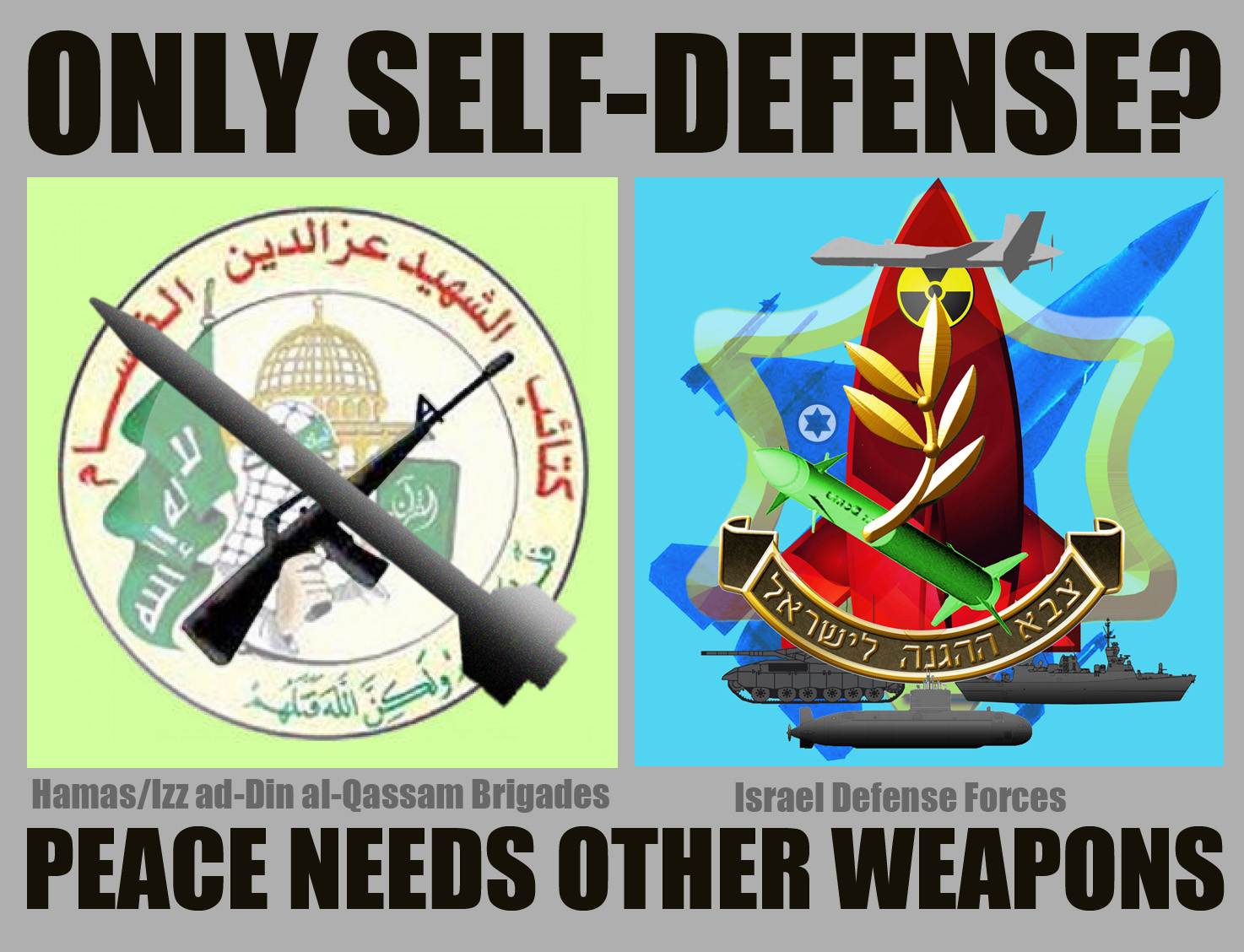 Only Self-Defense? ~  Gaza/Israel: Peace Needs other Weapons