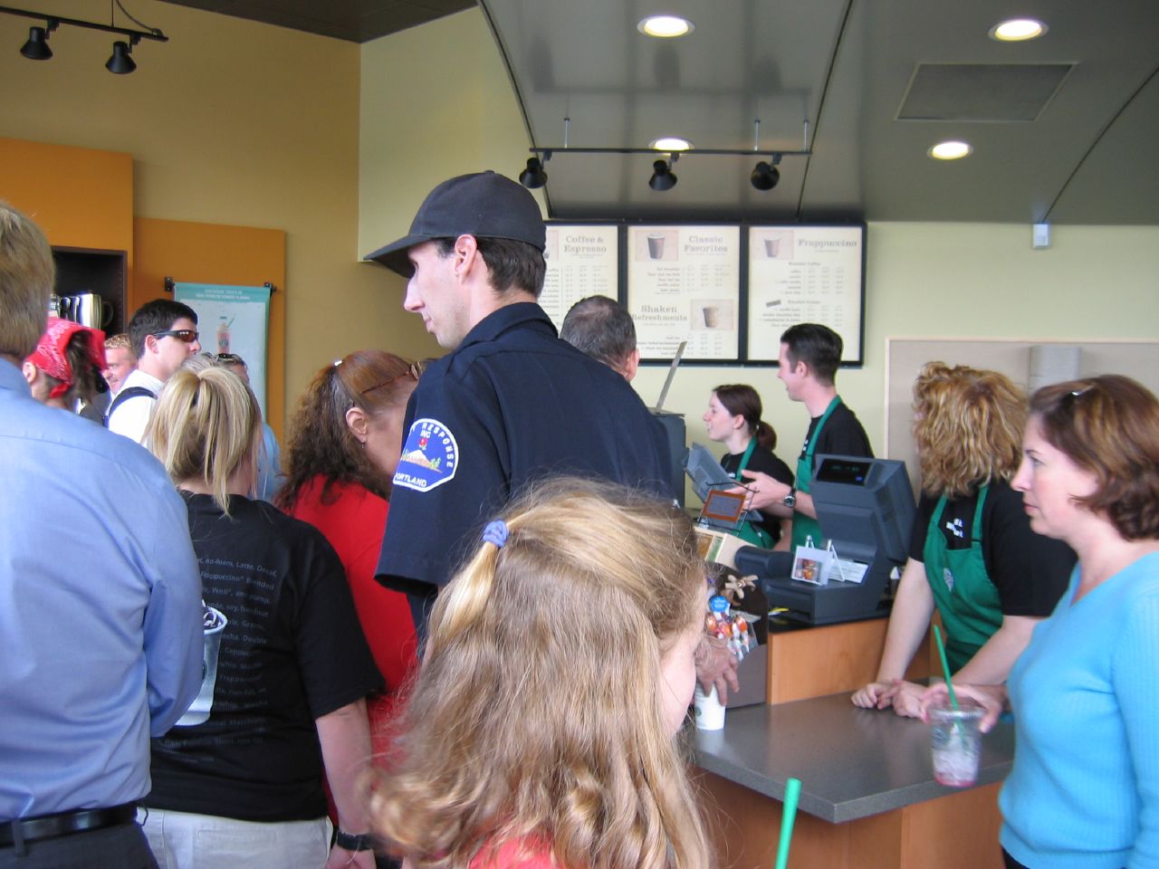 Security guard for Starbucks opening