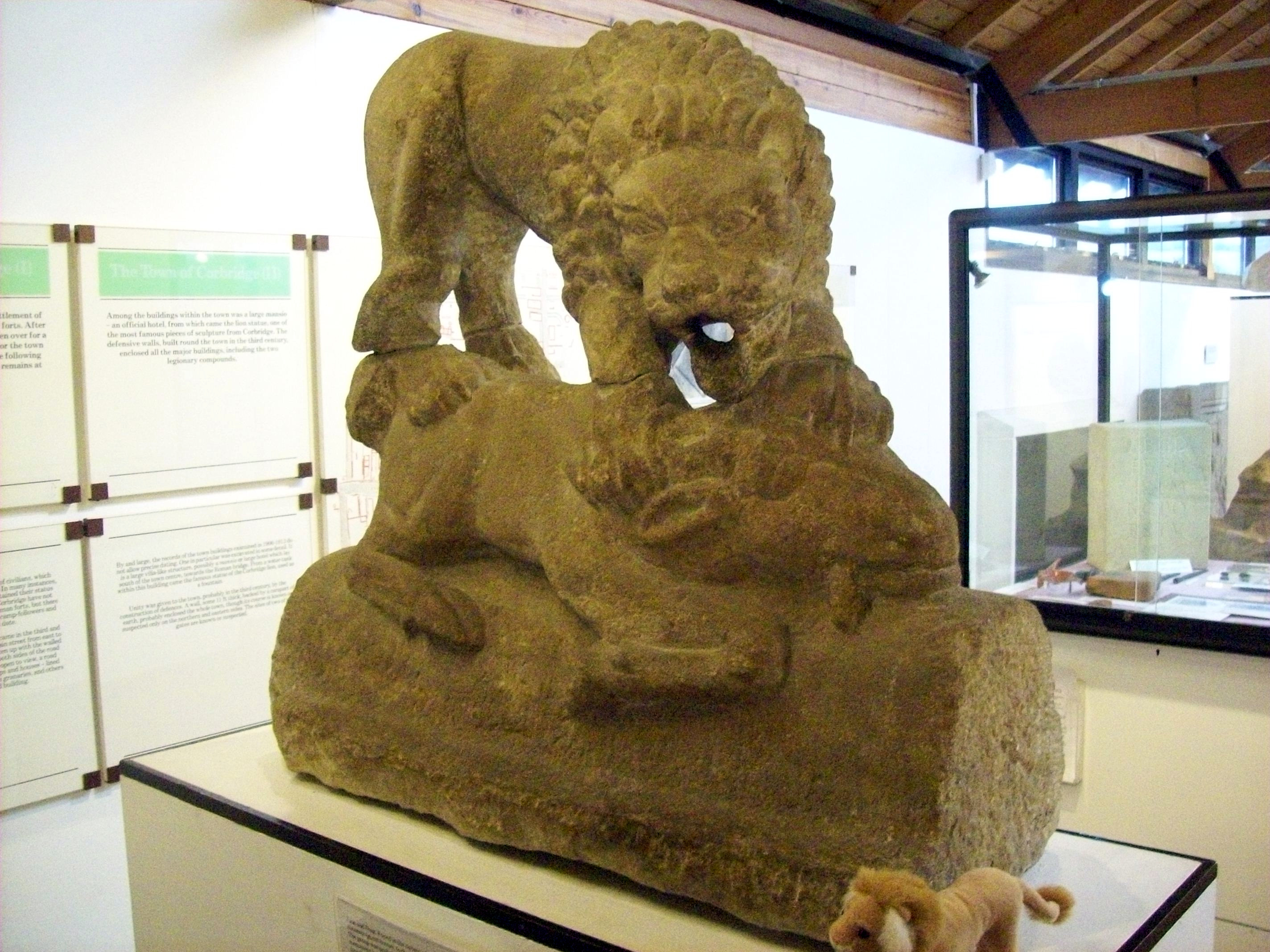 LION AND STAG CORBRIDGE ROMAN MUSEUM