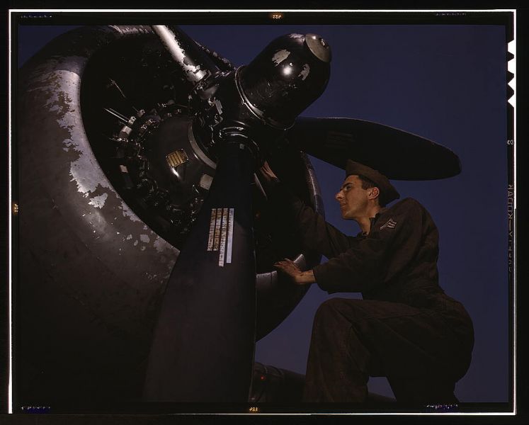 Servicing [an] A-20 bomber, Langley Field, Va.  (LOC)