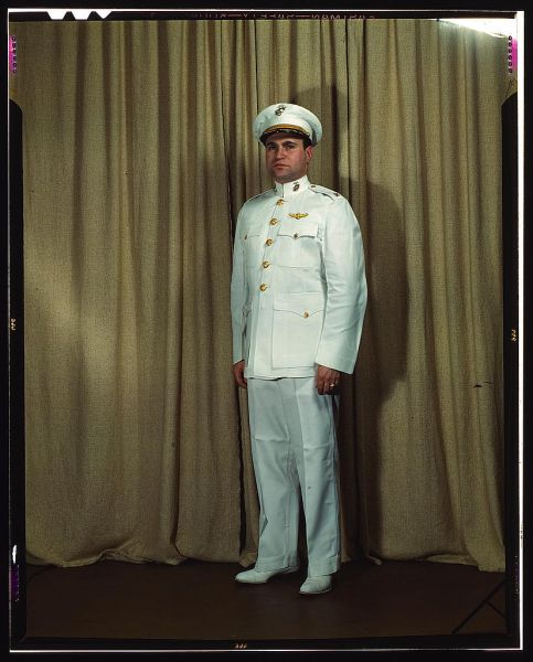Marine Corps Major in dress white uniform, W[orld] W[ar] II (LOC)