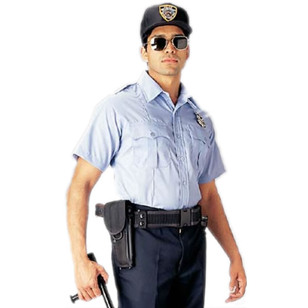 Light Blue Short Sleeve Police Issue Security Guard Uniform Shirt ...
