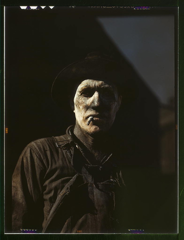Worker at carbon black plant, Sunray, Texas  (LOC)