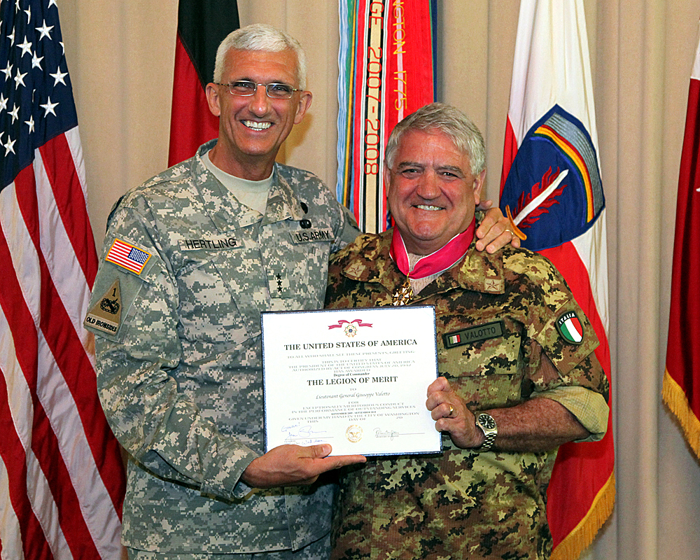 Lt Gen Hertling and Lt Gen Valotto Legion of Merit 15June2011.jpg