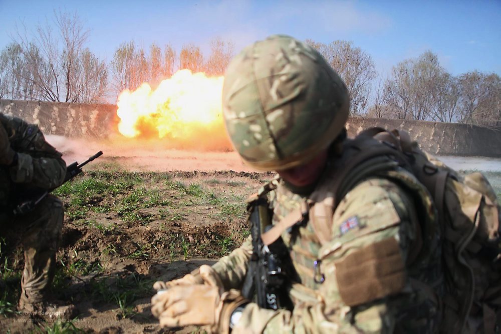 Soldier Detonating Explosives in Afghanistan