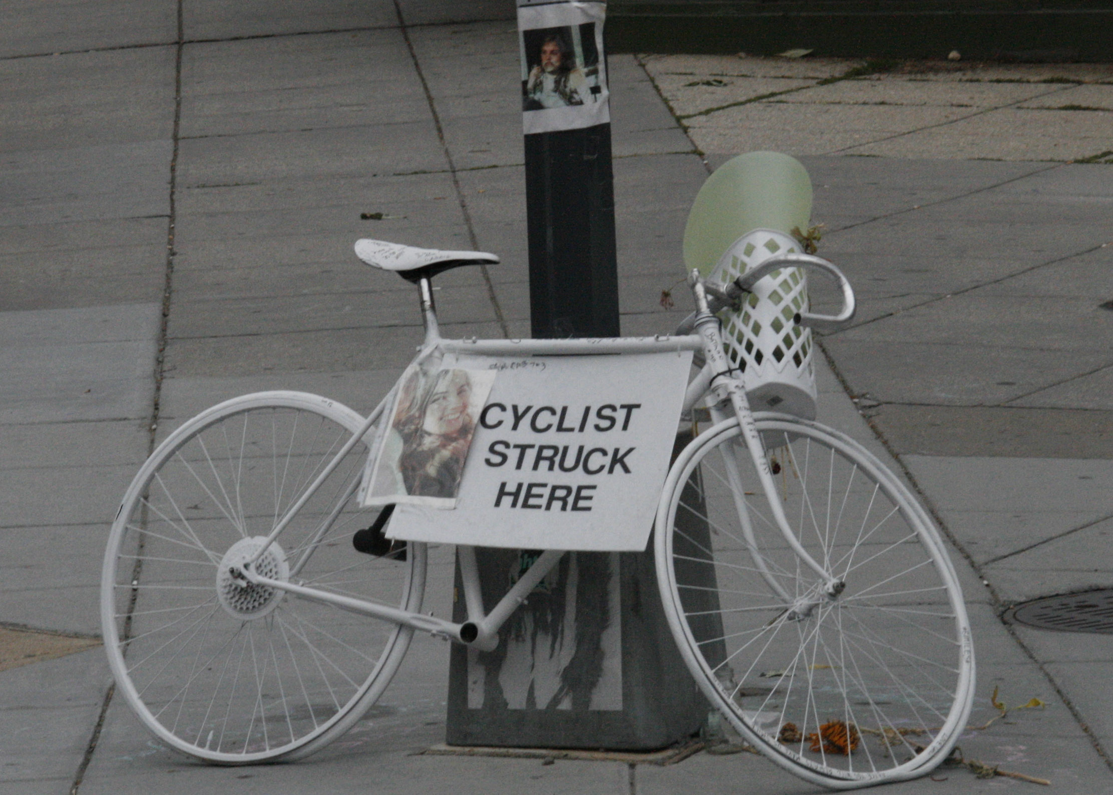 Ghost Bicycle @ 20th/R & Ct. Ave. NW in Memory of Alice Swanson