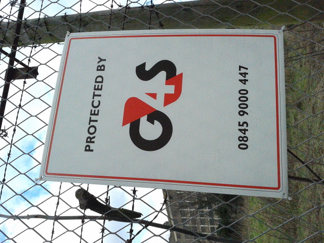 Wrentham Street, Highgate - Protected by G4S - sign
