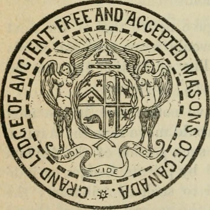 Image from page 167 of "Proceedings: Grand Lodge of A.F. & A.M. Of Canada, 1867" (1867)