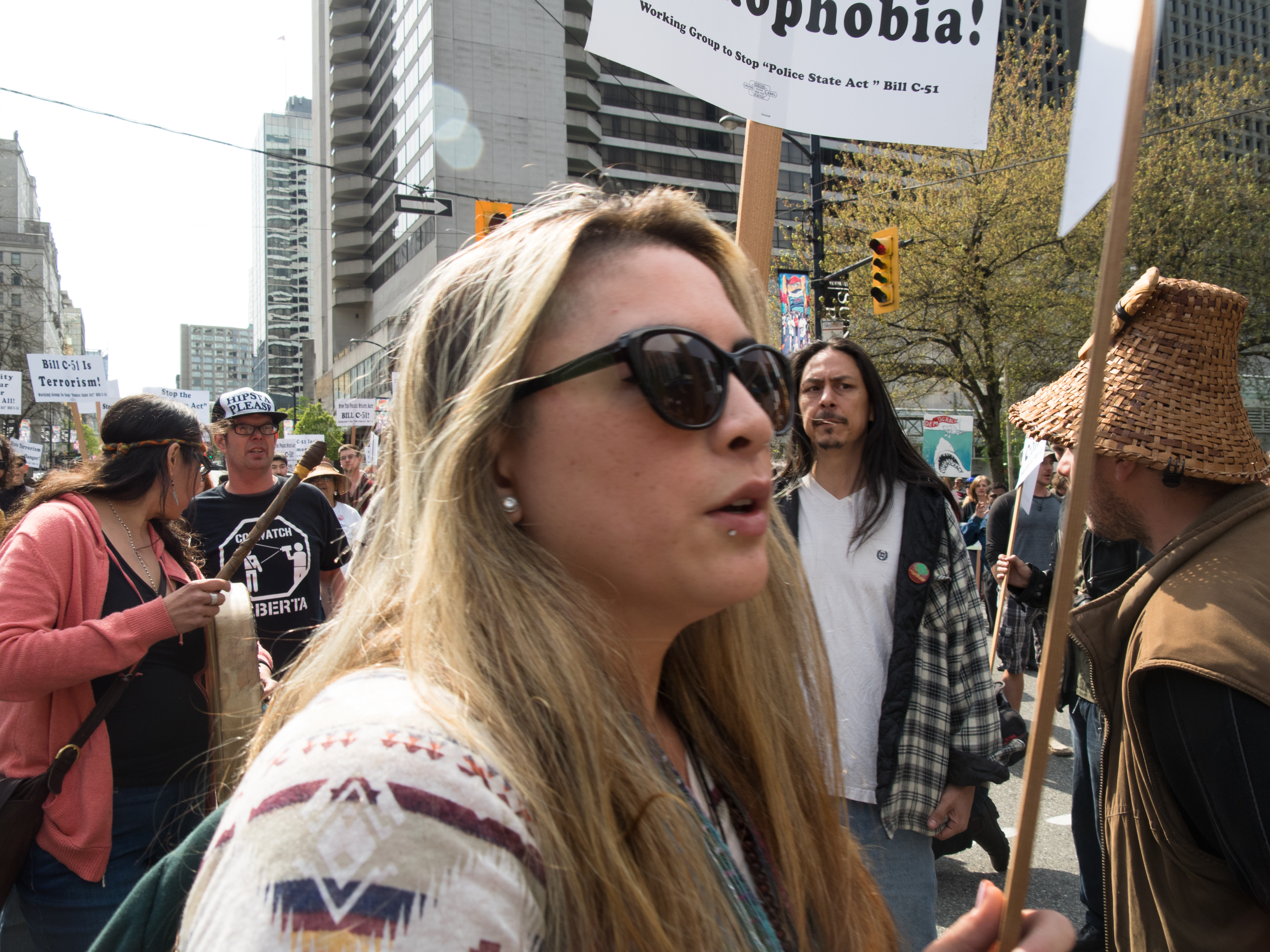 Protest against Bill C-51 - April 18, 2015 - Vancouver BC, Canada