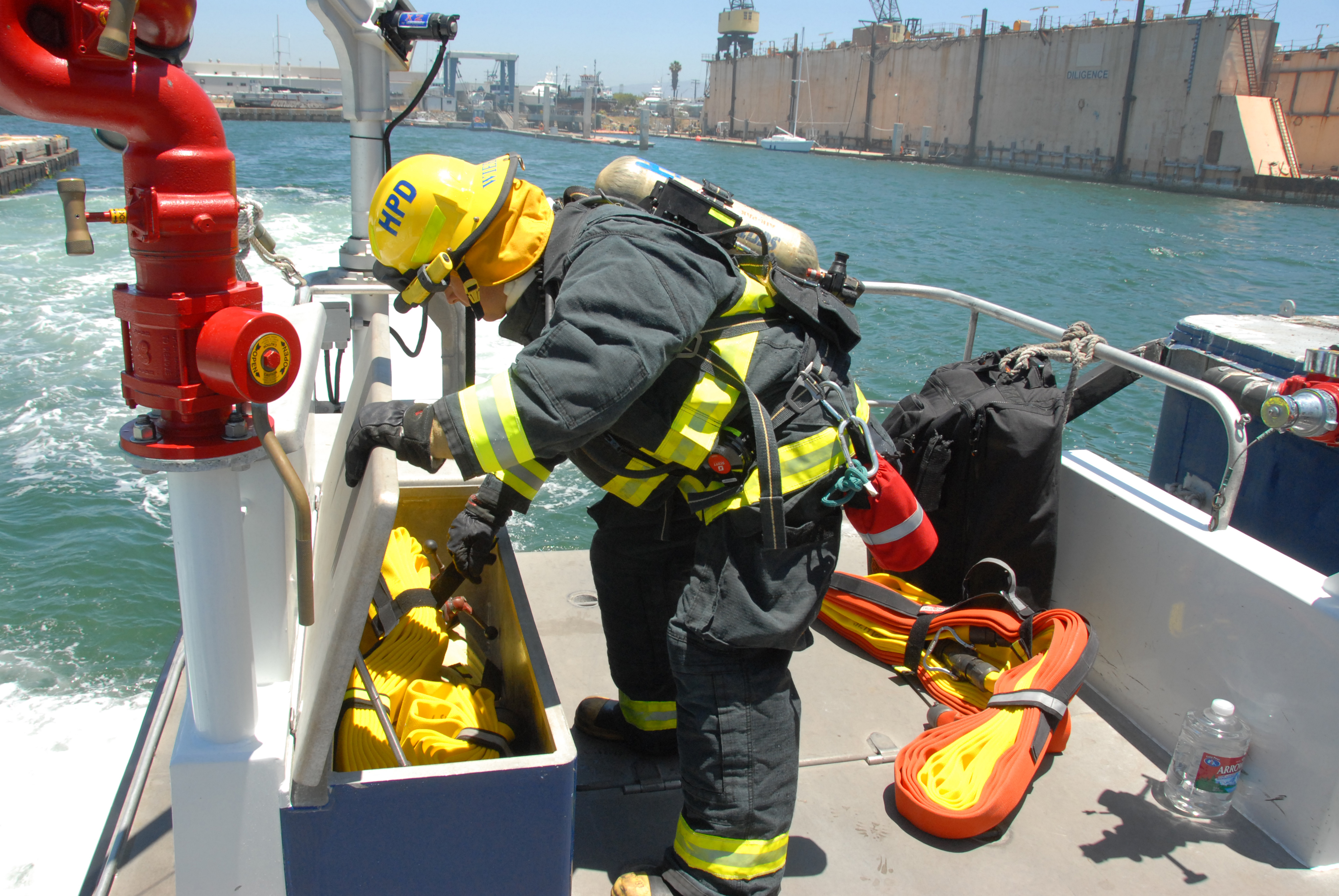 Harbor Police Department's Marine Firefighting Training by Port of San Diego / CC BY 2.0 Harbor Police Department's Marine Firefighting Training