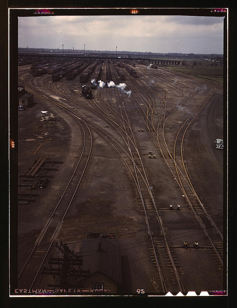 General view of one of the departure yards at C & NW RR's Proviso yard, Chicago, Ill.  (LOC)