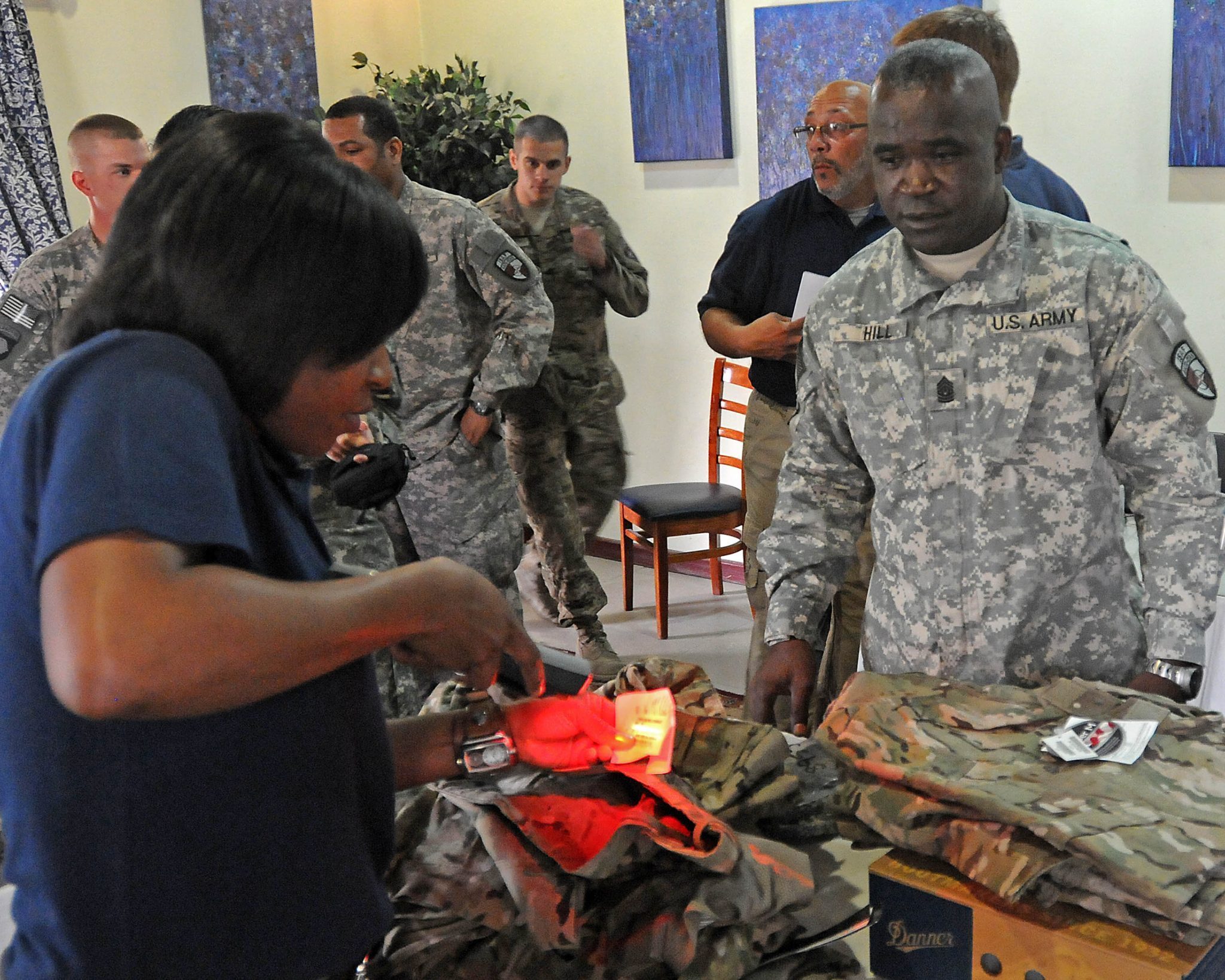 Hill receives OCP uniforms by ResoluteSupportMedia / CC BY 2.0 Hill receives OCP uniforms